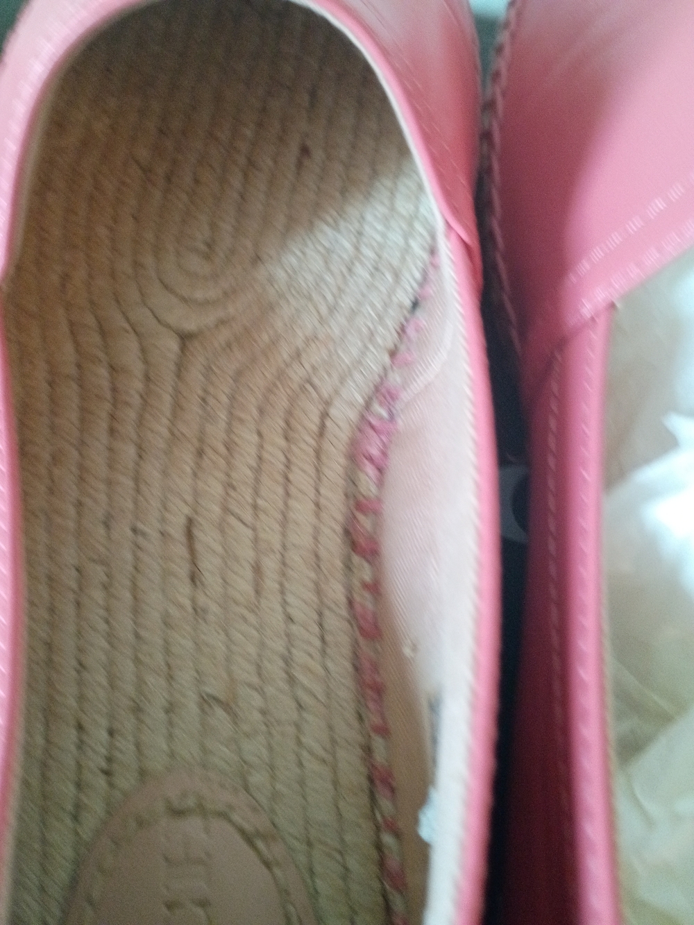 COACH Women's Pink Leather Espadrille Slip-Ons - Picture 8 of 11